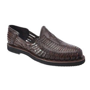 Men's Handmade Quality Leather Mexican Slip-On Huarache Closed-Toe Sandals 1410